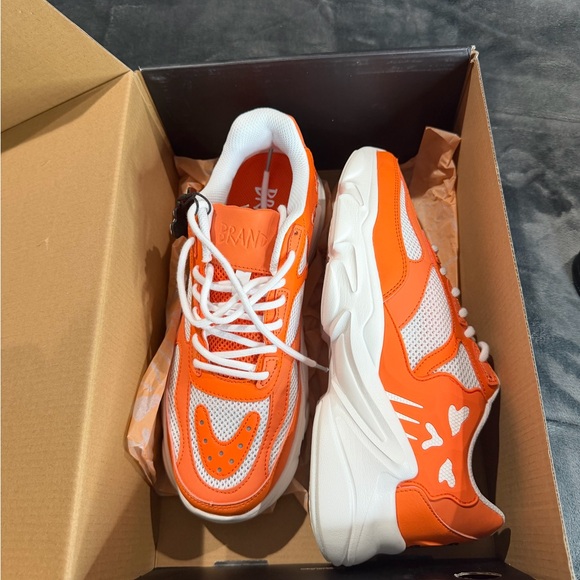 Orange and White Sneakers Size 10 - Picture 6 of 6